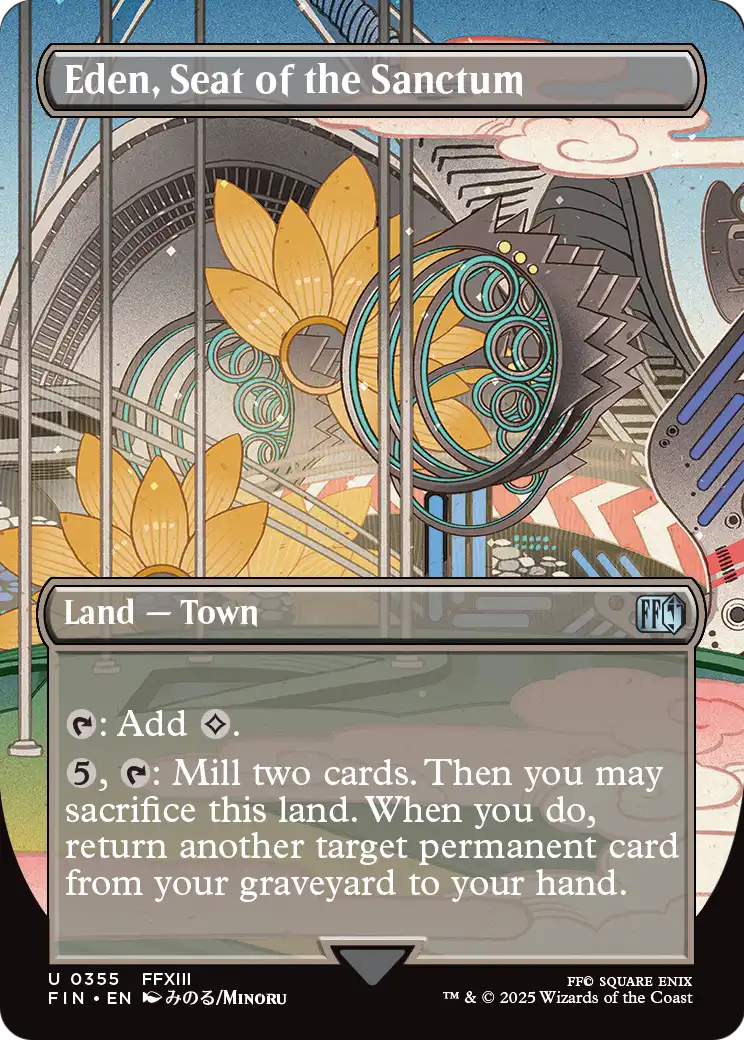 Eden, Seat of the Sanctum (Borderless) (FIN-355) - FINAL FANTASY Foil