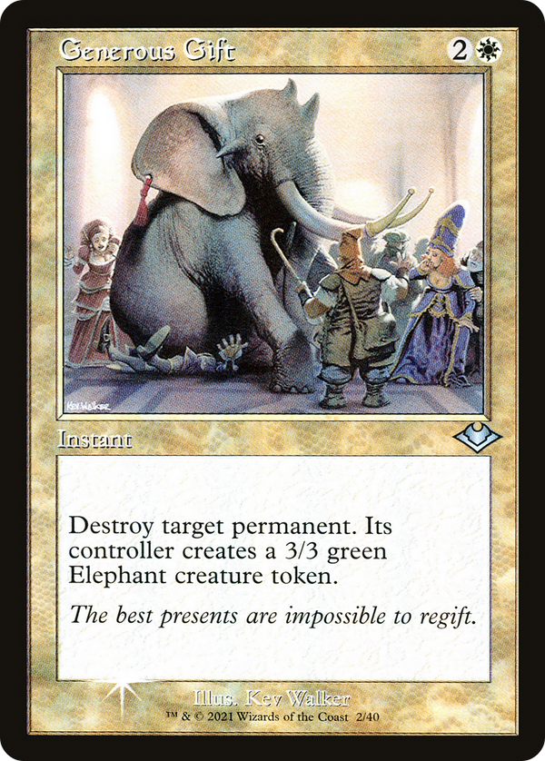 Generous Gift (Retro Frame) (MH1-002) - Modern Horizons 1 Timeshifts Foil