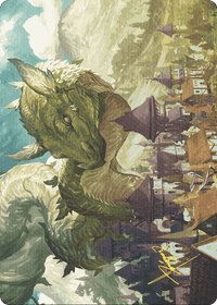 Beanstalk Wurm // Beanstalk Wurm (AWOE-023) - Wilds of Eldraine Art Series (Borderless)