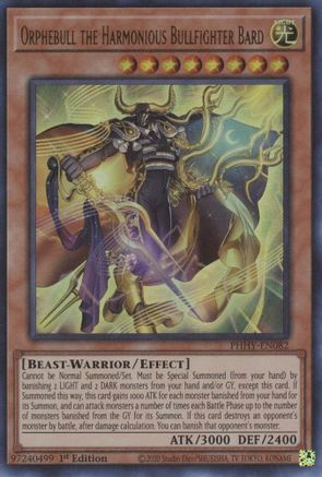 Orphebull the Harmonious Bullfighter Bard (PHHY-EN082) - Photon Hypernova 1st Edition