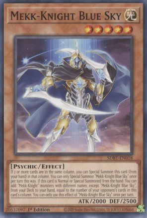 Mekk-Knight Blue Sky (SDBT-EN018) - Structure Deck: Beware of Traptrix 1st Edition