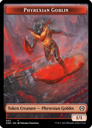Phyrexian Goblin // Phyrexian Horror Double-Sided Token (ONE-3/7) - Phyrexia: All Will Be One
