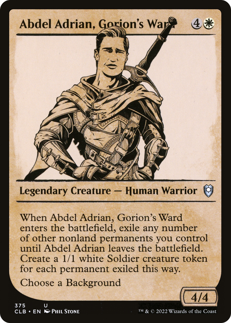 Abdel Adrian, Gorion's Ward (Showcase) (CLB-375) - Commander Legends: Battle for Baldur's Gate: (Showcase) Foil