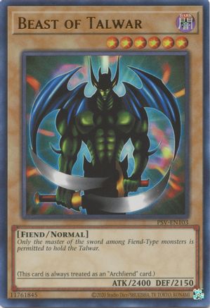Beast of Talwar (PSV-EN103) - Pharaoh's Servant (25th Anniversary Edition) Unlimited