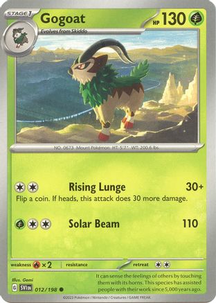 Gogoat 012  - Reverse Holofoil SV01 Scarlet & Violet Base Set - Common
