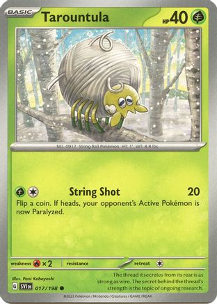 Tarountula 017/198  - Reverse Holofoil SV01 Scarlet & Violet Base Set - Common