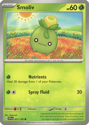 Smoliv 021/198  SV01 Scarlet & Violet Base Set - Common