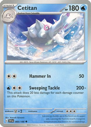 Cetitan 060  SV01 Scarlet & Violet Base Set - Uncommon