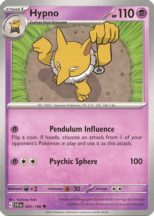 Hypno 083  SV01 Scarlet & Violet Base Set - Uncommon
