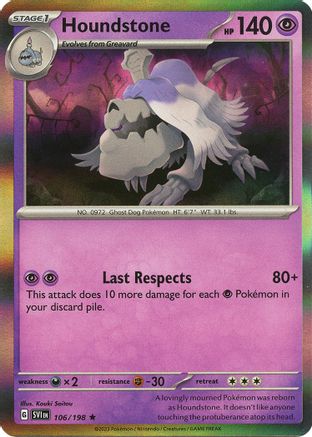 Houndstone 106  - Holofoil SV01 Scarlet & Violet Base Set - Rare