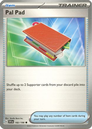Pal Pad 182  - Reverse Holofoil SV01 Scarlet & Violet Base Set - Common