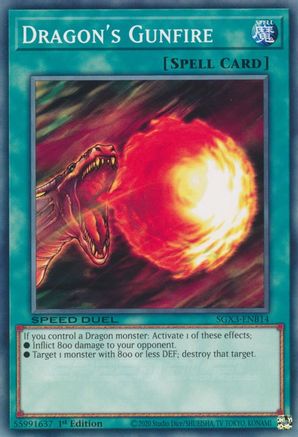 Dragon's Gunfire (SGX3-ENB14) - Speed Duel GX: Duelists of Shadows 1st Edition