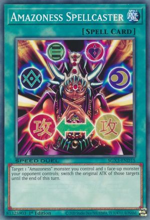 Amazoness Spellcaster (SGX3-END15) - Speed Duel GX: Duelists of Shadows 1st Edition
