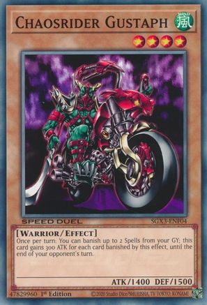Chaosrider Gustaph (SGX3-ENF04) - Speed Duel GX: Duelists of Shadows 1st Edition
