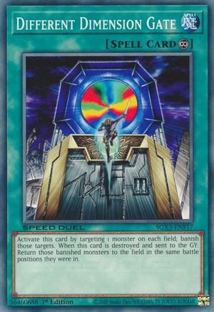 Different Dimension Gate (F) (SGX3-ENF17) - Speed Duel GX: Duelists of Shadows 1st Edition