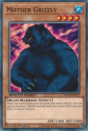 Mother Grizzly (SGX3-ENH12) - Speed Duel GX: Duelists of Shadows 1st Edition