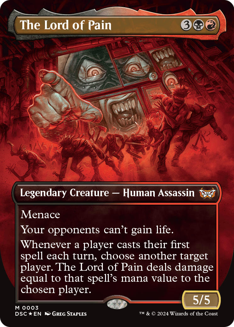 The Lord of Pain (Borderless) (DSC-003) - Duskmourn: House of Horror Commander