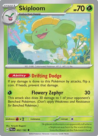 Skiploom 002  SV02 Paldea Evolved - Uncommon
