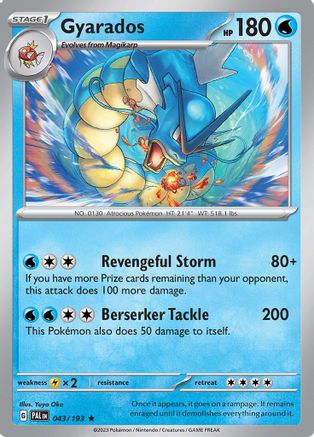 Gyarados 043  - Holofoil SV02 Paldea Evolved - Rare