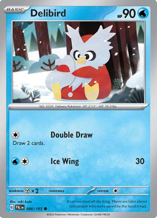 Delibird 046  - Reverse Holofoil SV02 Paldea Evolved - Common