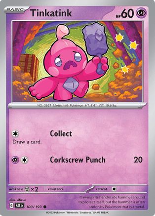 Tinkatink 100/193  - Reverse Holofoil SV02 Paldea Evolved - Common