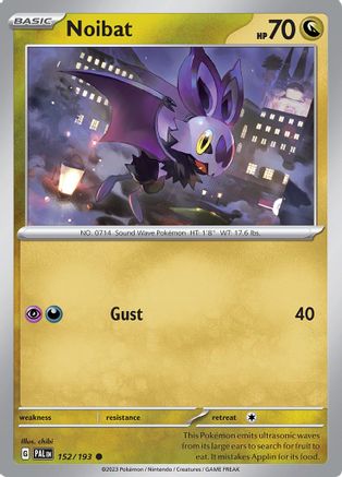 Noibat 152  - Reverse Holofoil SV02 Paldea Evolved - Common