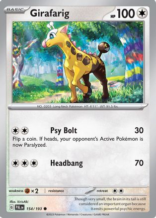 Girafarig 154  - Reverse Holofoil SV02 Paldea Evolved - Common