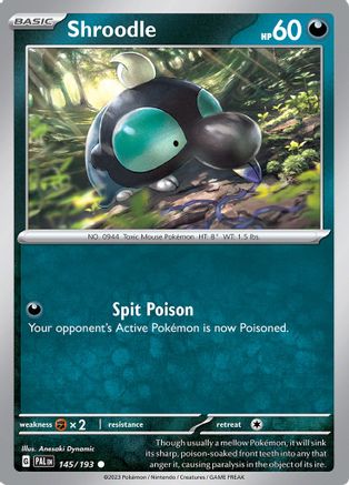 Shroodle 145/193  SV02 Paldea Evolved - Common