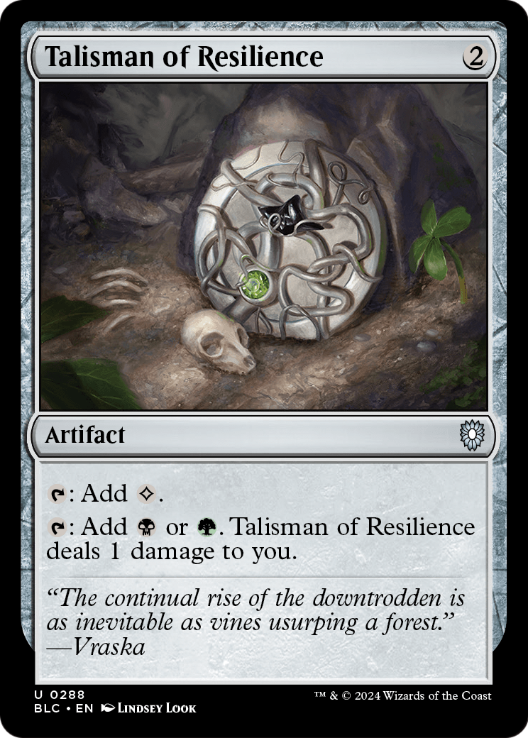 Talisman of Resilience (BLC-288) - Bloomburrow Commander