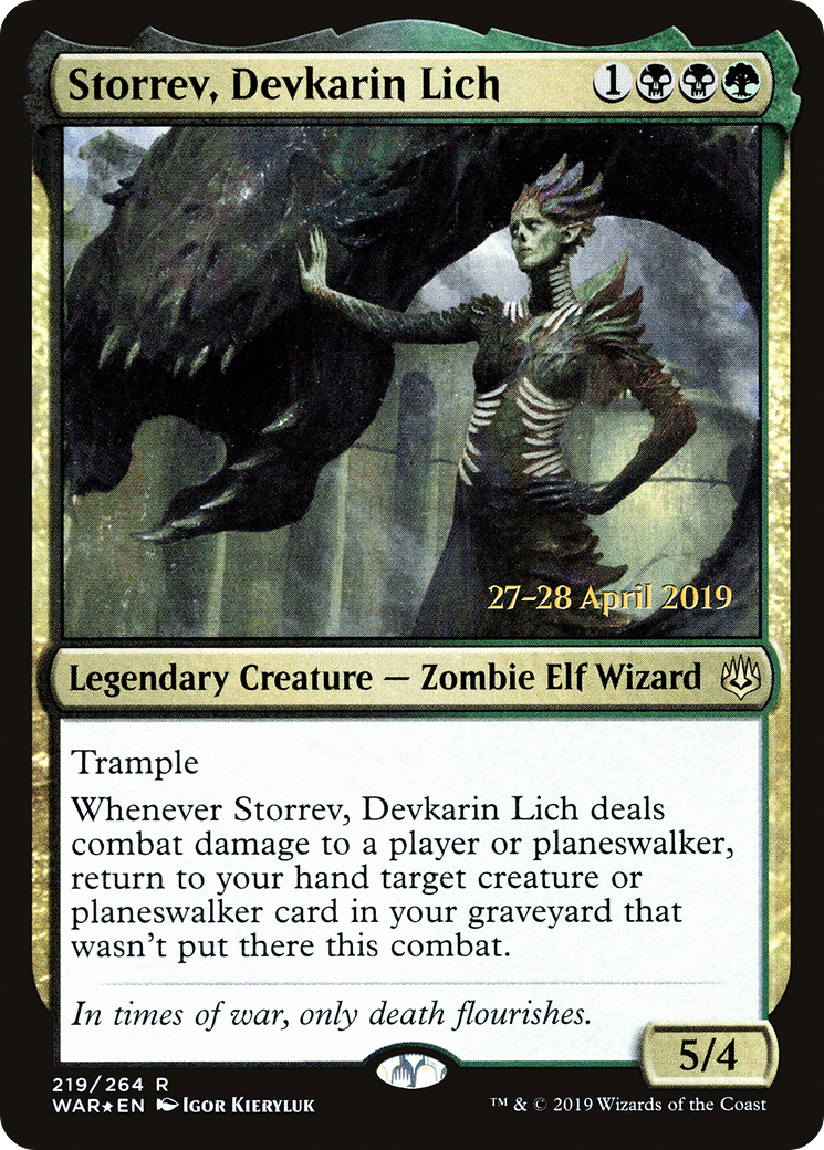 Storrev, Devkarin Lich (PRE-219) - War of the Spark Promos Foil