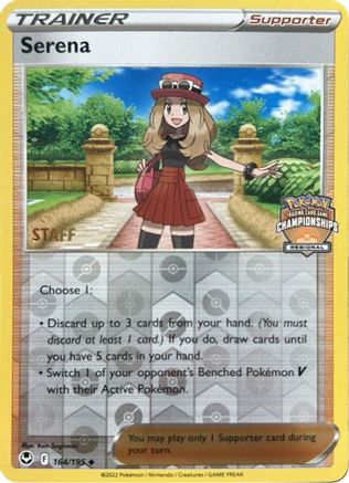 Serena - 164/195 (Regional Championships) [Staff]/195  - Reverse Holofoil League & Championship Cards - Promo