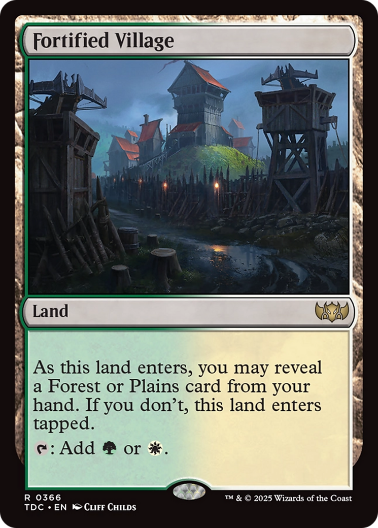 Fortified Village (TDC-366) - Commander: Tarkir: Dragonstorm