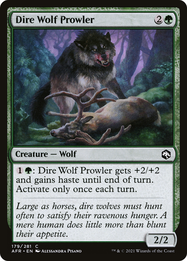 Dire Wolf Prowler (AFR-179) - Adventures in the Forgotten Realms Foil