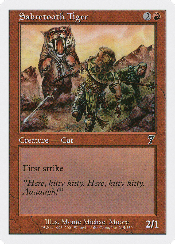 Sabretooth Tiger (7ED-215) - 7th Edition