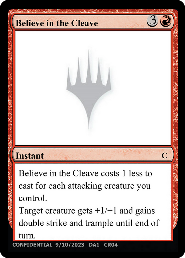 Believe in the Cleave (UNK-CR04B) - Unknown Event