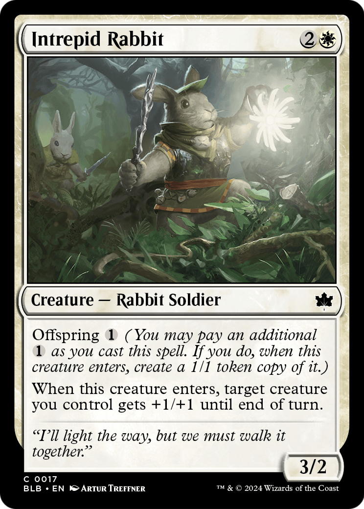 Intrepid Rabbit (BLB-017) - Bloomburrow Foil