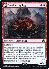 Smoldering Egg (PRE-159) - Innistrad: Midnight Hunt Promos: (Double Faced Transform) Foil
