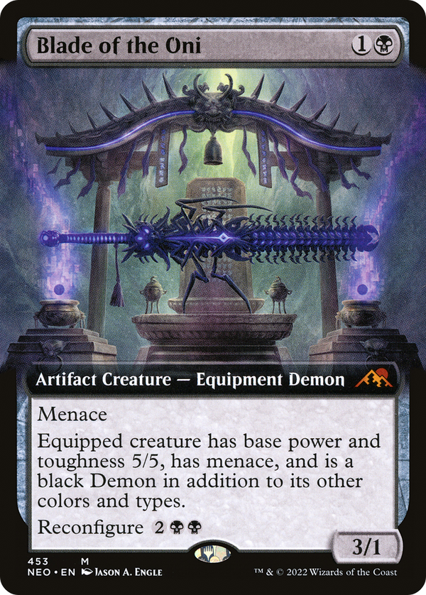 Blade of the Oni (Extended Art) (NEO-453) - Kamigawa: Neon Dynasty: (Extended Art) Foil