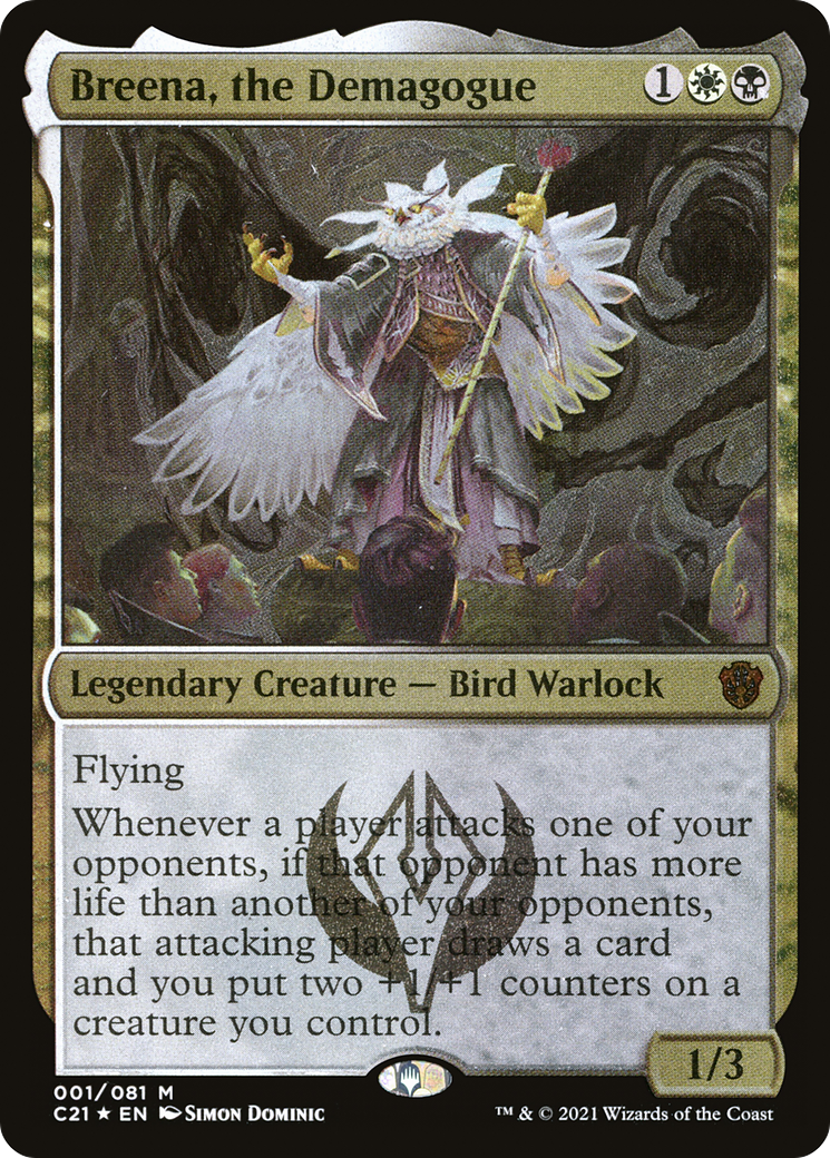 Breena, the Demagogue (Display Commander) - Thick Stock (C21-001) - Commander 2021 Display Commanders Foil