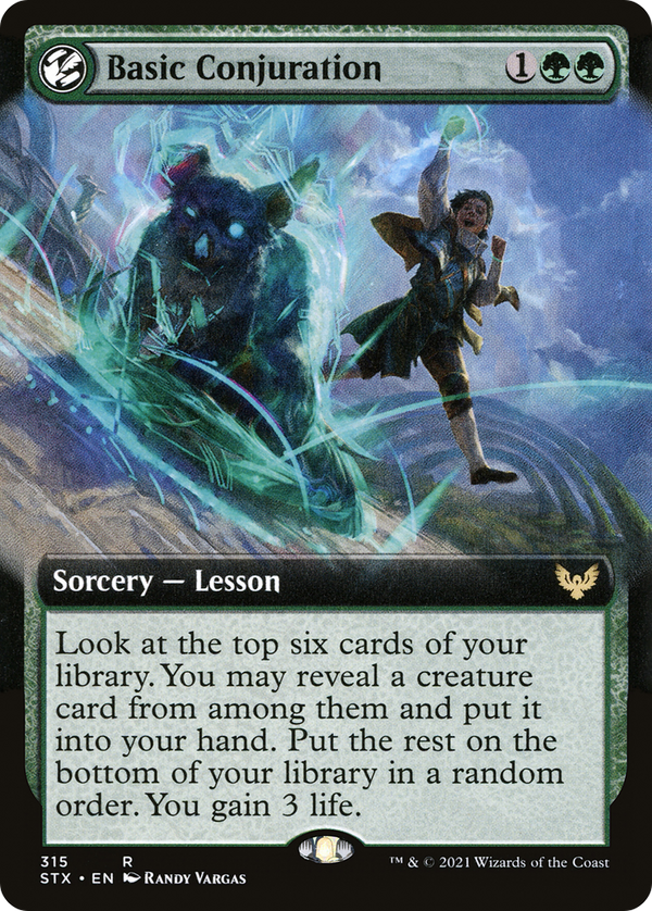 Basic Conjuration (Extended Art) (STX-315) - Strixhaven: School of Mages: (Extended Art, lesson) Foil