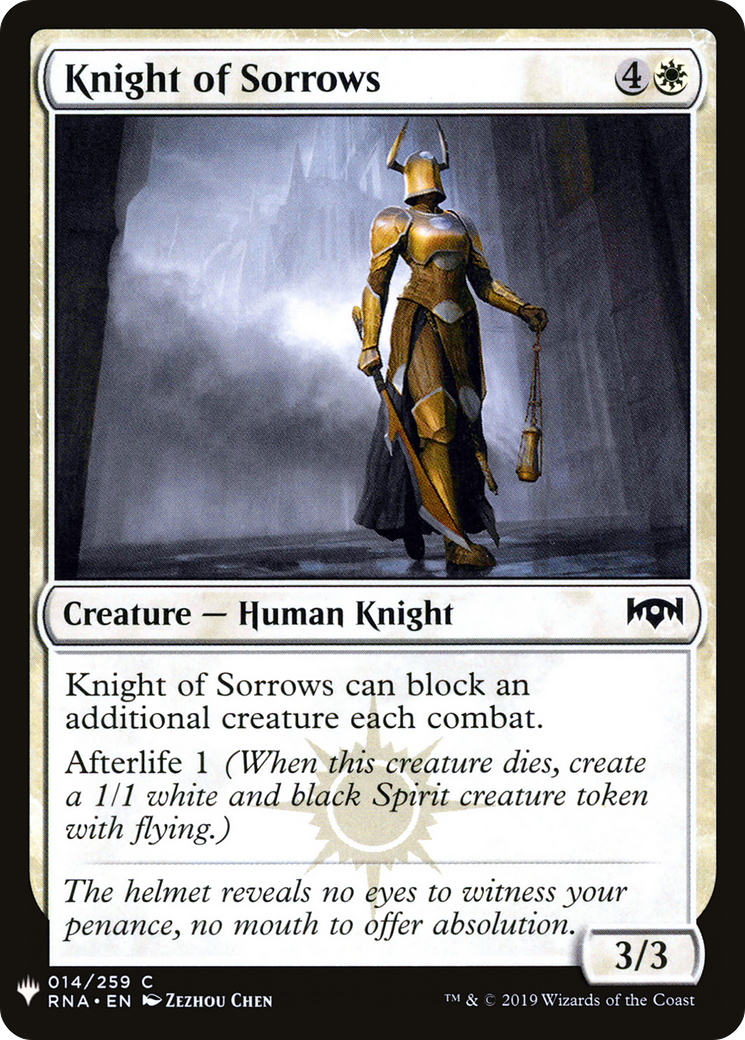 Knight of Sorrows (LIST-014) - The List
