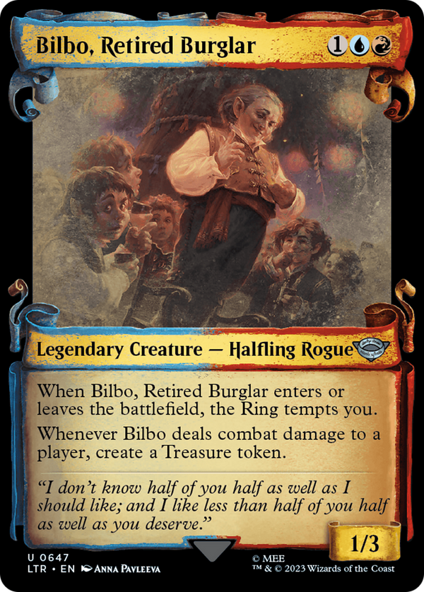 Bilbo, Retired Burglar (Showcase Scrolls) (LTR-647) - The Lord of the Rings: Tales of Middle-earth: (Showcase) Foil