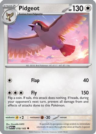 Pidgeot 018  SV Scarlet & Violet 151 - Uncommon