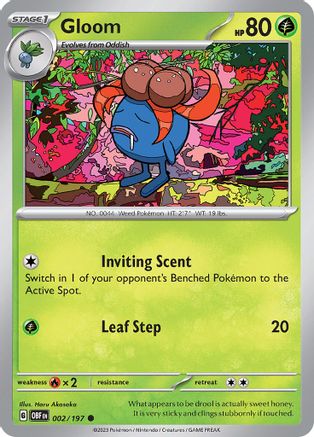 Gloom 002  - Reverse Holofoil SV03 Obsidian Flames - Common