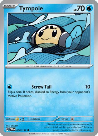 Tympole 050  - Reverse Holofoil SV03 Obsidian Flames - Common