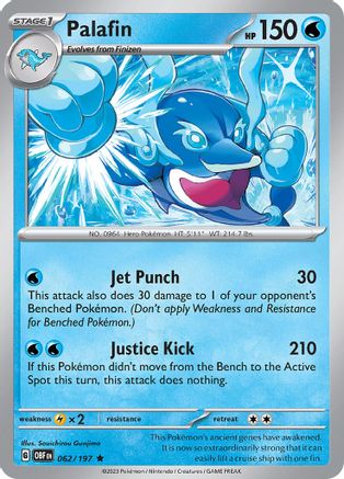 Palafin 062  - Holofoil SV03 Obsidian Flames - Rare