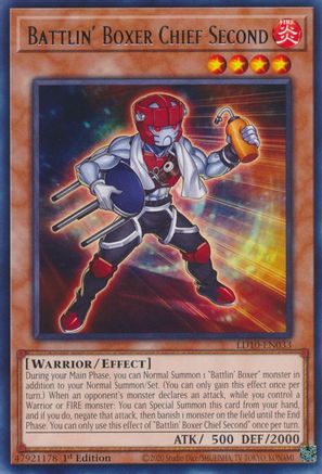 Battlin' Boxer Chief Second (LD10-EN033) - Legendary Duelists: Soulburning Volcano 1st Edition