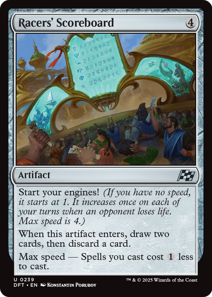 Racers' Scoreboard (DFT-239) - Aetherdrift Foil