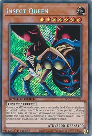 Insect Queen (Secret Rare) (SBC1-END01) - Speed Duel: Streets of Battle City 1st Edition