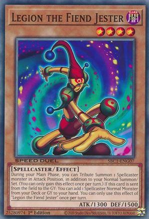 Legion the Fiend Jester (SBC1-ENG07) - Speed Duel: Streets of Battle City 1st Edition